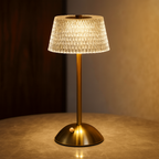 Verona | Cordless Faceted Crystal Table Lamp for Dining and Bedside