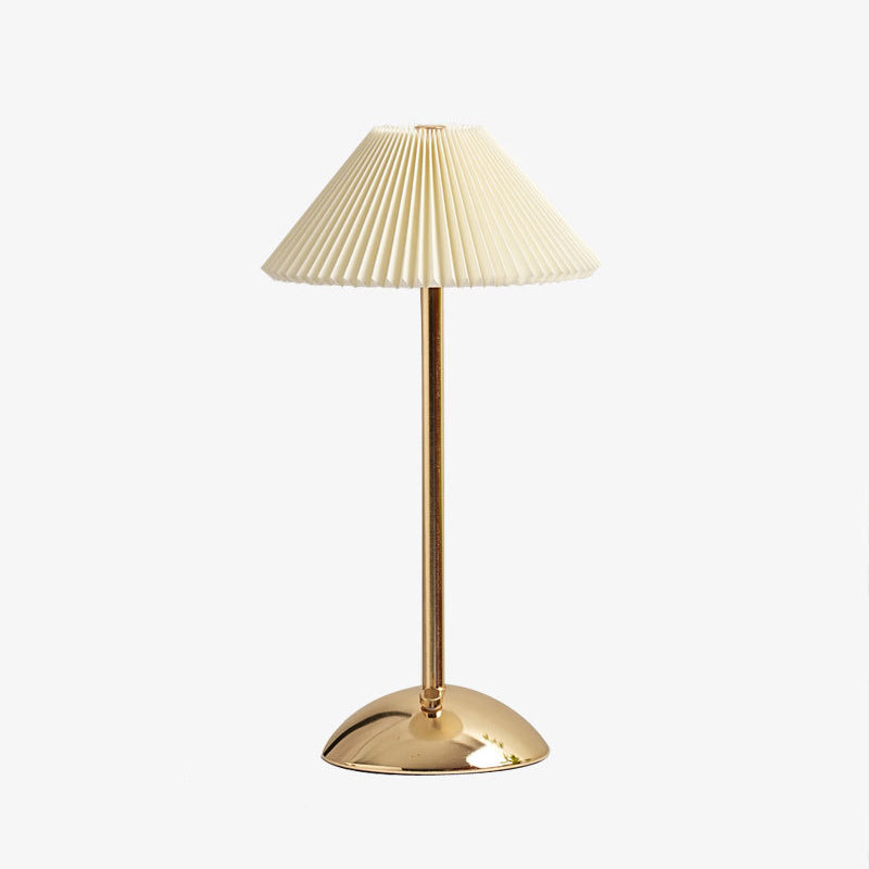 Ellis | Cordless Table Lamp, Rechargeable Pleated Shade Lamp, Dimmable, 8 Colors