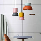 Sorbet | Colorful Pendant Light, Two Tone Metal Dome Hanging Lamp for Kitchen Island and Dining Room