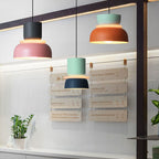Sorbet | Colorful Pendant Light, Two Tone Metal Dome Hanging Lamp for Kitchen Island and Dining Room