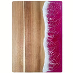 Wave | Resin Acacia Cutting Board, Ocean Wave Epoxy Charcuterie Board, Cheese and Serving Board