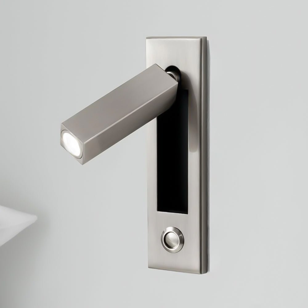 Fold | Recessed Bedside Wall Light, Flush Mount LED Reading Lamp, Adjustable Hotel Style Headboard Sconce