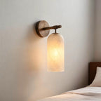 Corinth | Alabaster Wall Sconce, Cylinder Stone Wall Light in Gold, Bronze or Nickel
