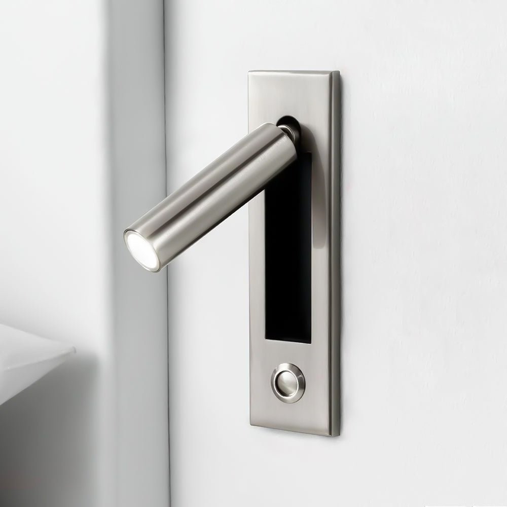 Fold | Recessed Bedside Wall Light, Flush Mount LED Reading Lamp, Adjustable Hotel Style Headboard Sconce