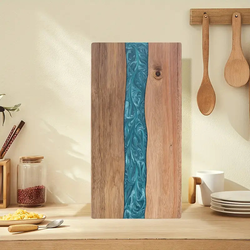 Lagoon | Resin River Cutting Board, Acacia Wood Charcuterie and Cheese Board, Epoxy Serving Board