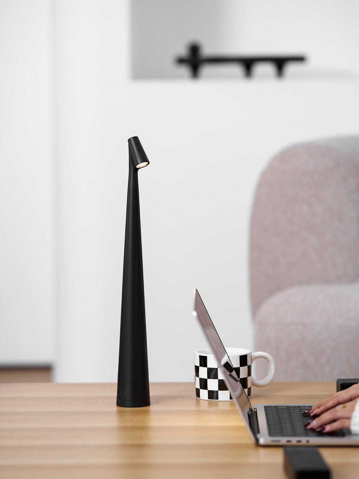 Aria | Cordless Rechargeable Table Lamp, Slim LED Battery Desk Lamp for Bedside, Dining and Patio