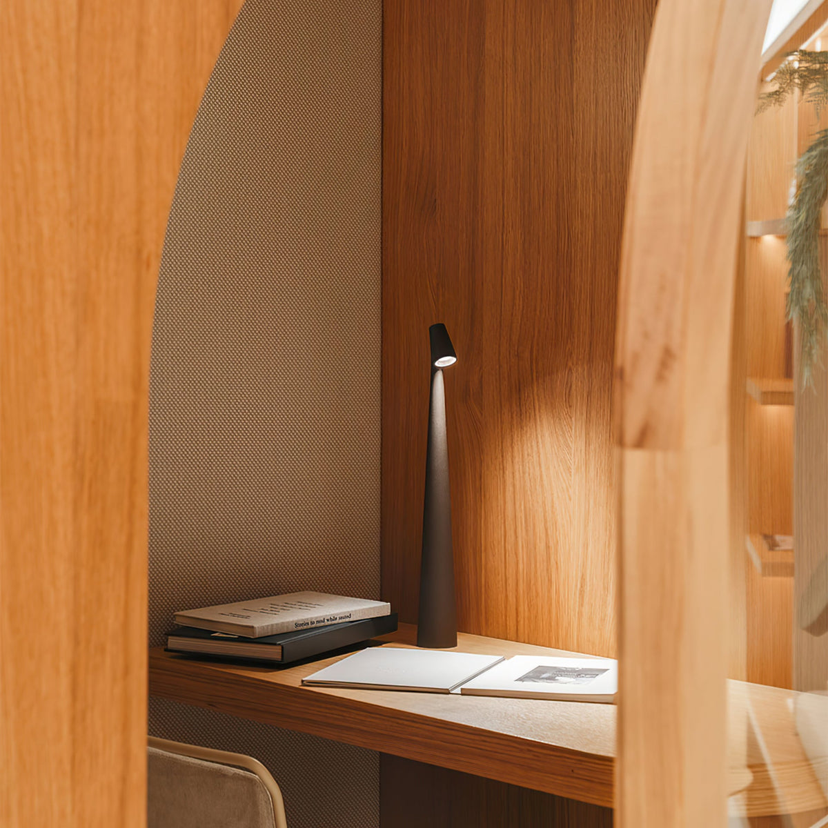 Aria | Cordless Rechargeable Table Lamp, Slim LED Battery Desk Lamp for Bedside, Dining and Patio
