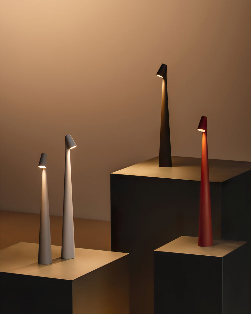 Aria | Cordless Rechargeable Table Lamp, Slim LED Battery Desk Lamp for Bedside, Dining and Patio