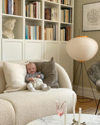 Rice Paper | Floor Lamp, Japanese Paper Lantern Standing Lamp, Japandi Floor Light for Living Room