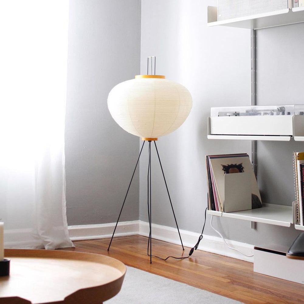 Rice Paper | Floor Lamp, Japanese Paper Lantern Standing Lamp, Japandi Floor Light for Living Room