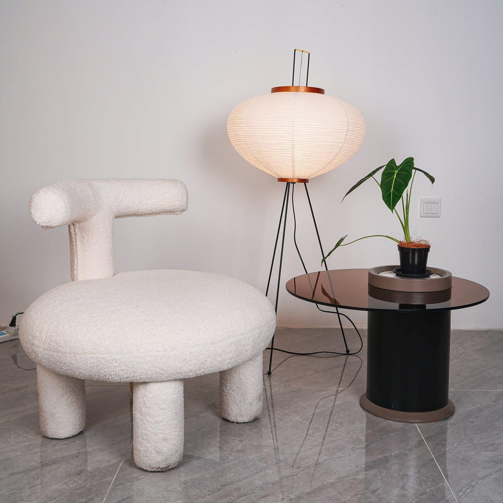 Rice Paper | Floor Lamp, Japanese Paper Lantern Standing Lamp, Japandi Floor Light for Living Room