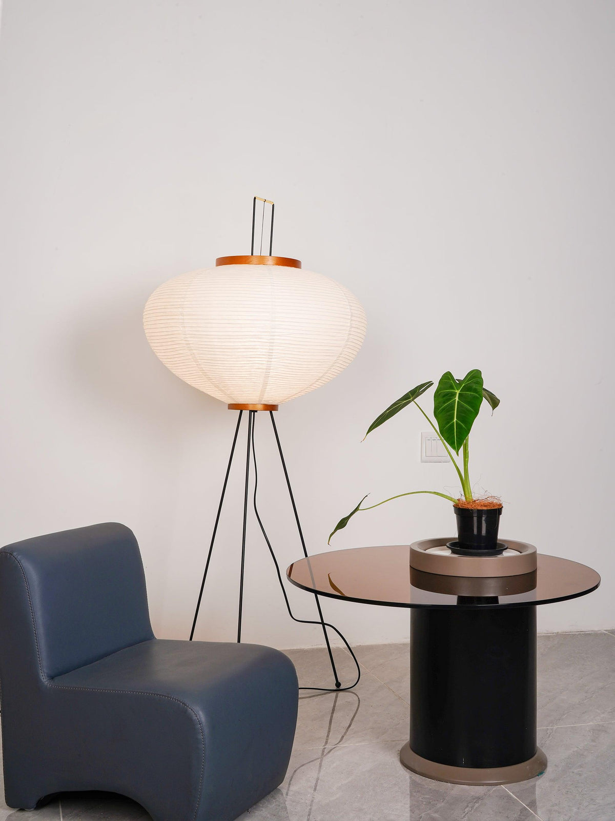 Rice Paper | Floor Lamp, Japanese Paper Lantern Standing Lamp, Japandi Floor Light for Living Room