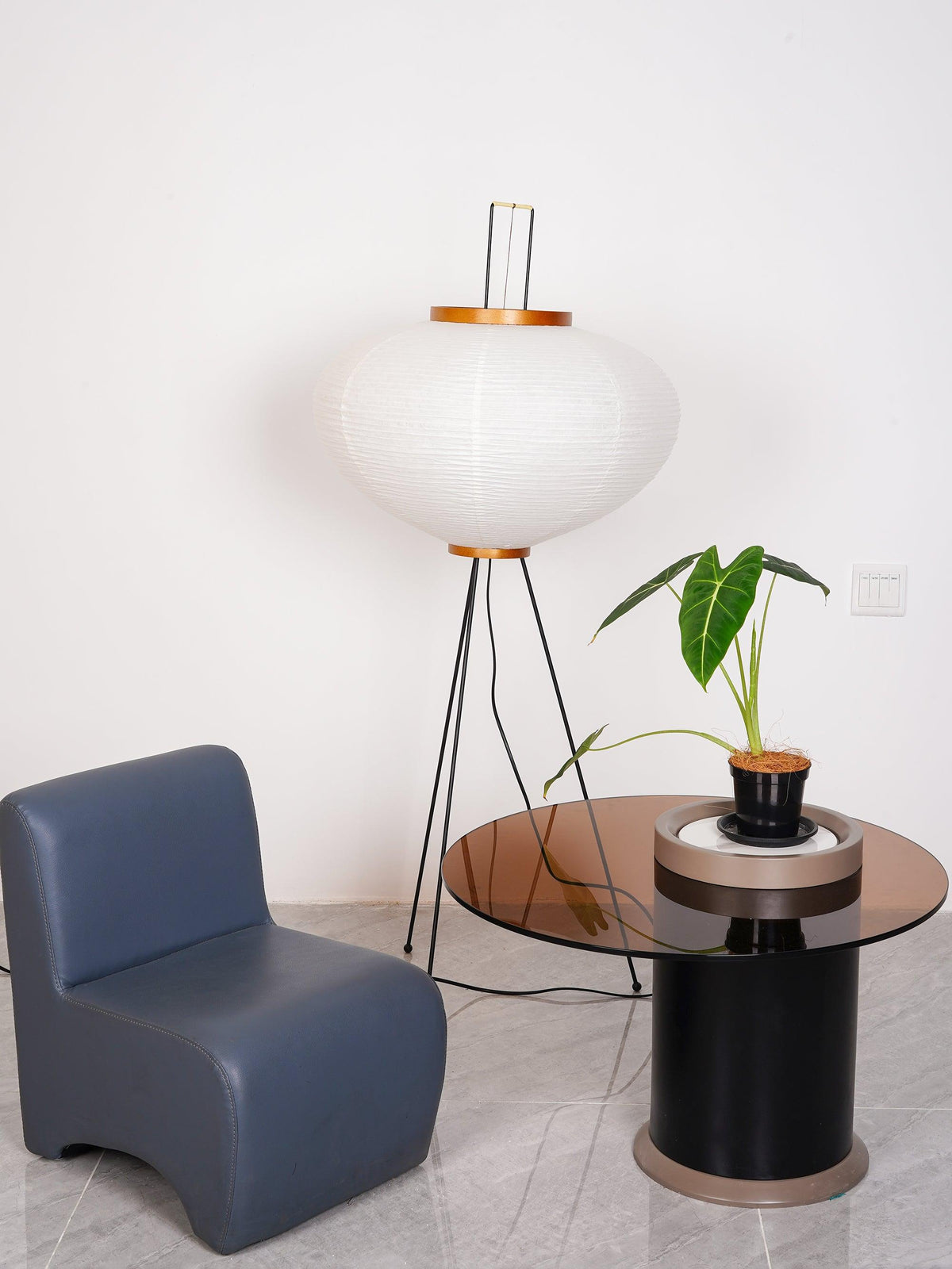 Rice Paper | Floor Lamp, Japanese Paper Lantern Standing Lamp, Japandi Floor Light for Living Room