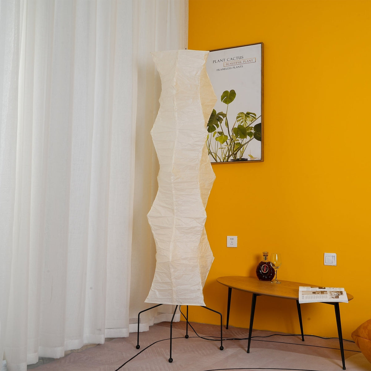 Rice Paper | Floor Lamp, Japanese Paper Lantern Standing Lamp, Japandi Floor Light for Living Room