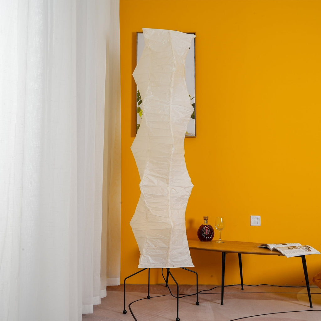 Rice Paper | Floor Lamp, Japanese Paper Lantern Standing Lamp, Japandi Floor Light for Living Room
