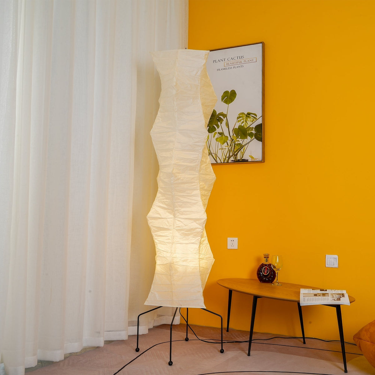 Rice Paper | Floor Lamp, Japanese Paper Lantern Standing Lamp, Japandi Floor Light for Living Room