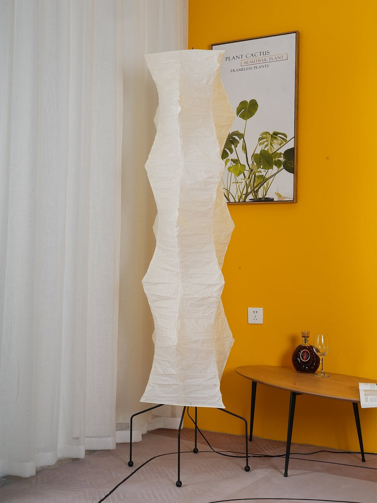 Rice Paper | Floor Lamp, Japanese Paper Lantern Standing Lamp, Japandi Floor Light for Living Room