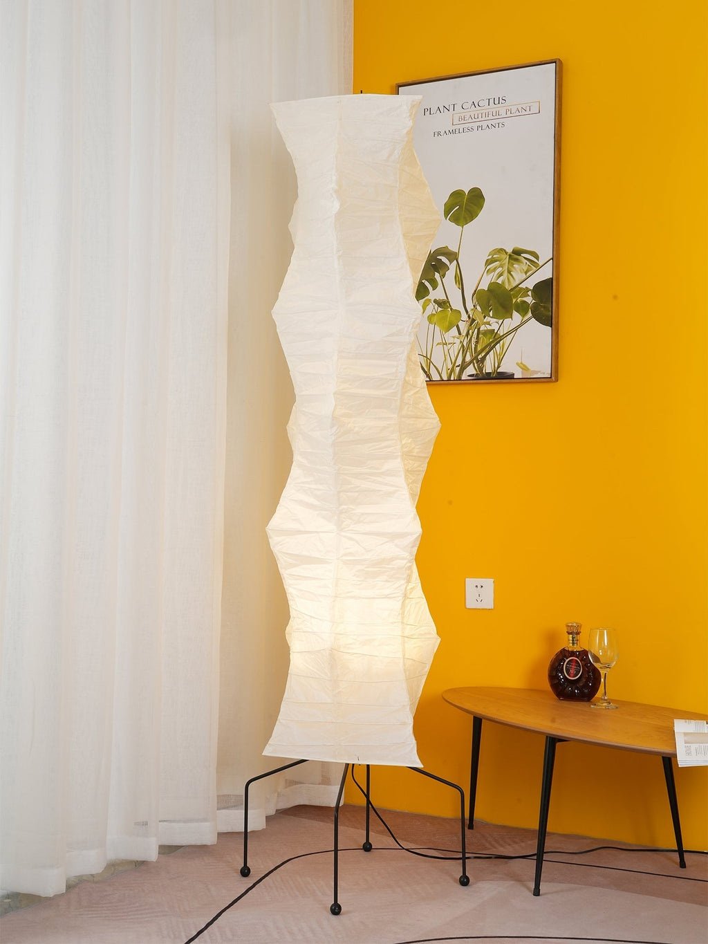 Rice Paper | Floor Lamp, Japanese Paper Lantern Standing Lamp, Japandi Floor Light for Living Room