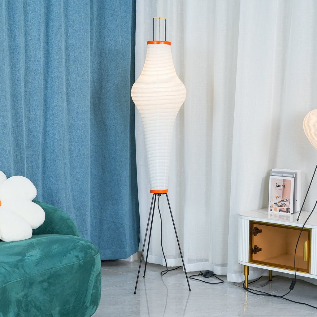 Rice Paper | Floor Lamp, Japanese Paper Lantern Standing Lamp, Japandi Floor Light for Living Room