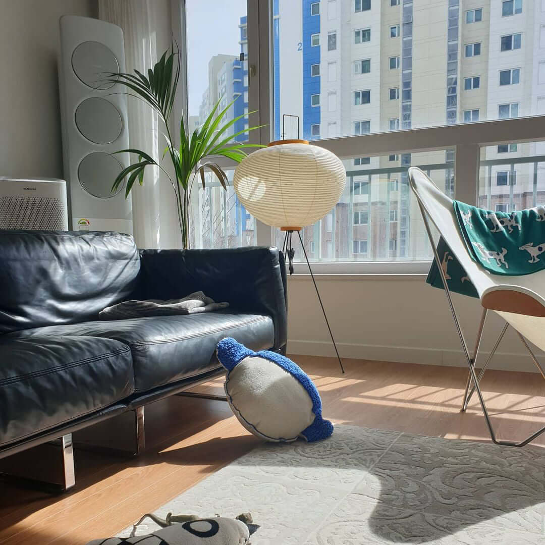 Rice Paper | Floor Lamp, Japanese Paper Lantern Standing Lamp, Japandi Floor Light for Living Room