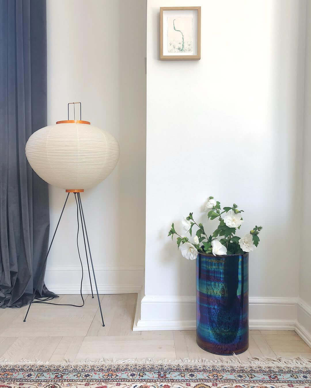 Rice Paper | Floor Lamp, Japanese Paper Lantern Standing Lamp, Japandi Floor Light for Living Room