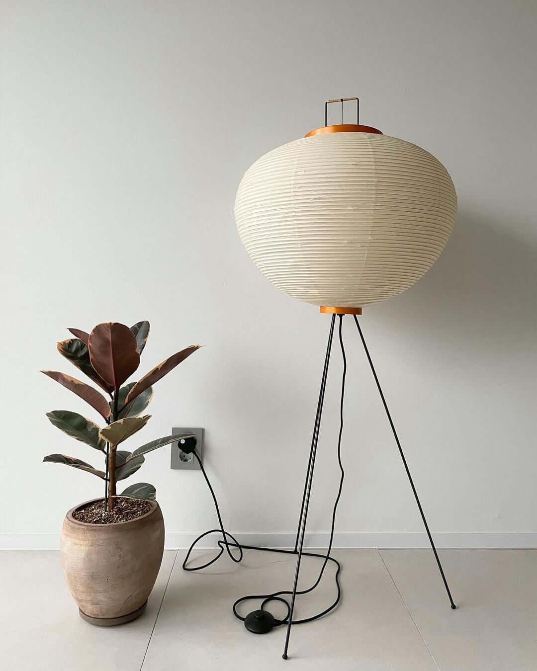 Rice Paper | Floor Lamp, Japanese Paper Lantern Standing Lamp, Japandi Floor Light for Living Room