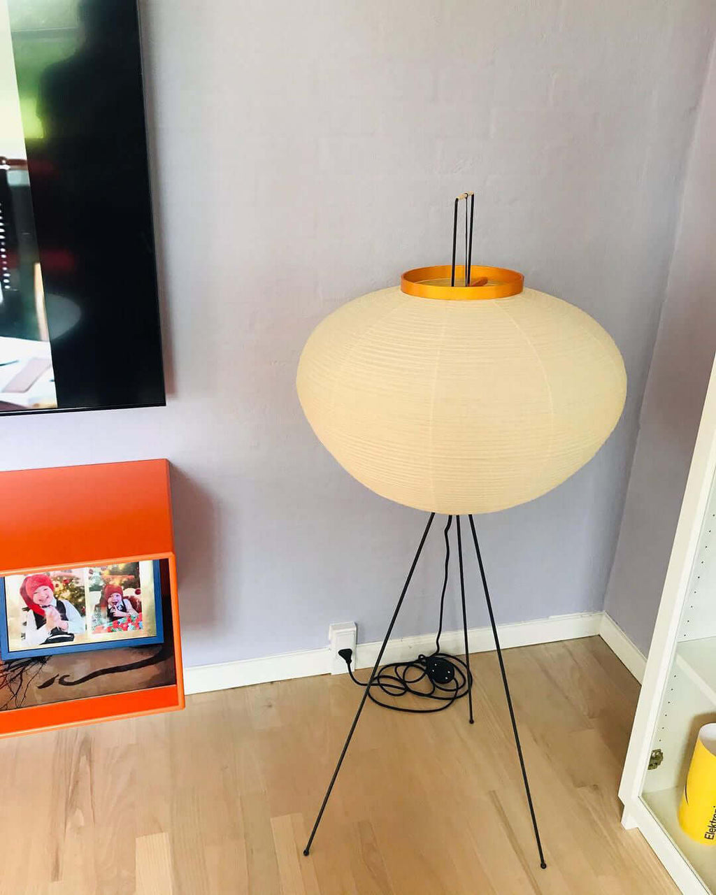 Rice Paper | Floor Lamp, Japanese Paper Lantern Standing Lamp, Japandi Floor Light for Living Room