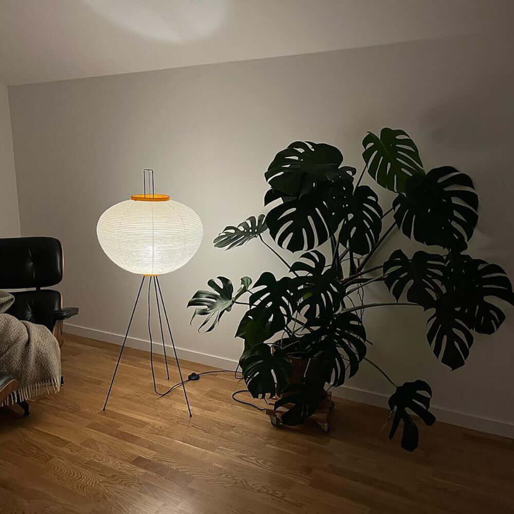 Rice Paper | Floor Lamp, Japanese Paper Lantern Standing Lamp, Japandi Floor Light for Living Room