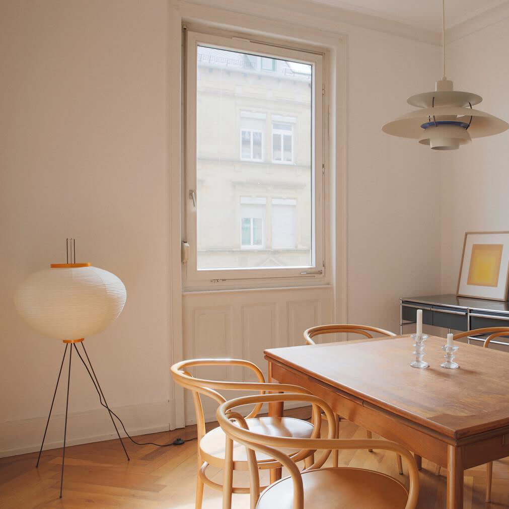 Rice Paper | Floor Lamp, Japanese Paper Lantern Standing Lamp, Japandi Floor Light for Living Room
