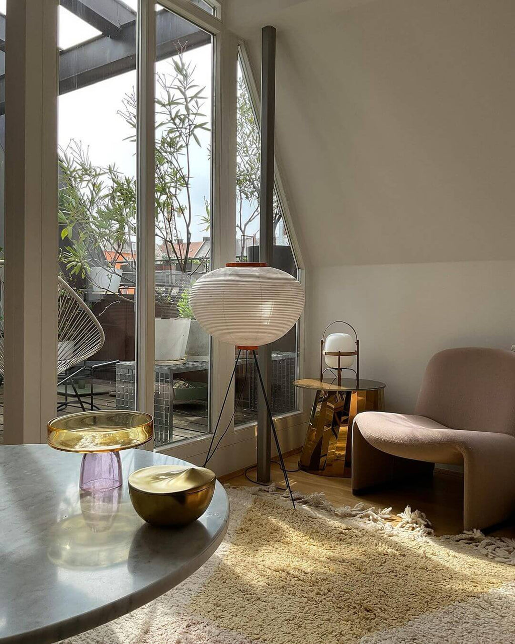 Rice Paper | Floor Lamp, Japanese Paper Lantern Standing Lamp, Japandi Floor Light for Living Room
