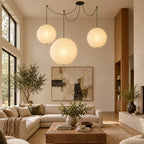 Tsuki | Paper Lantern Pendant Light, Japanese Washi Globe Hanging Lamp, 11 Sizes