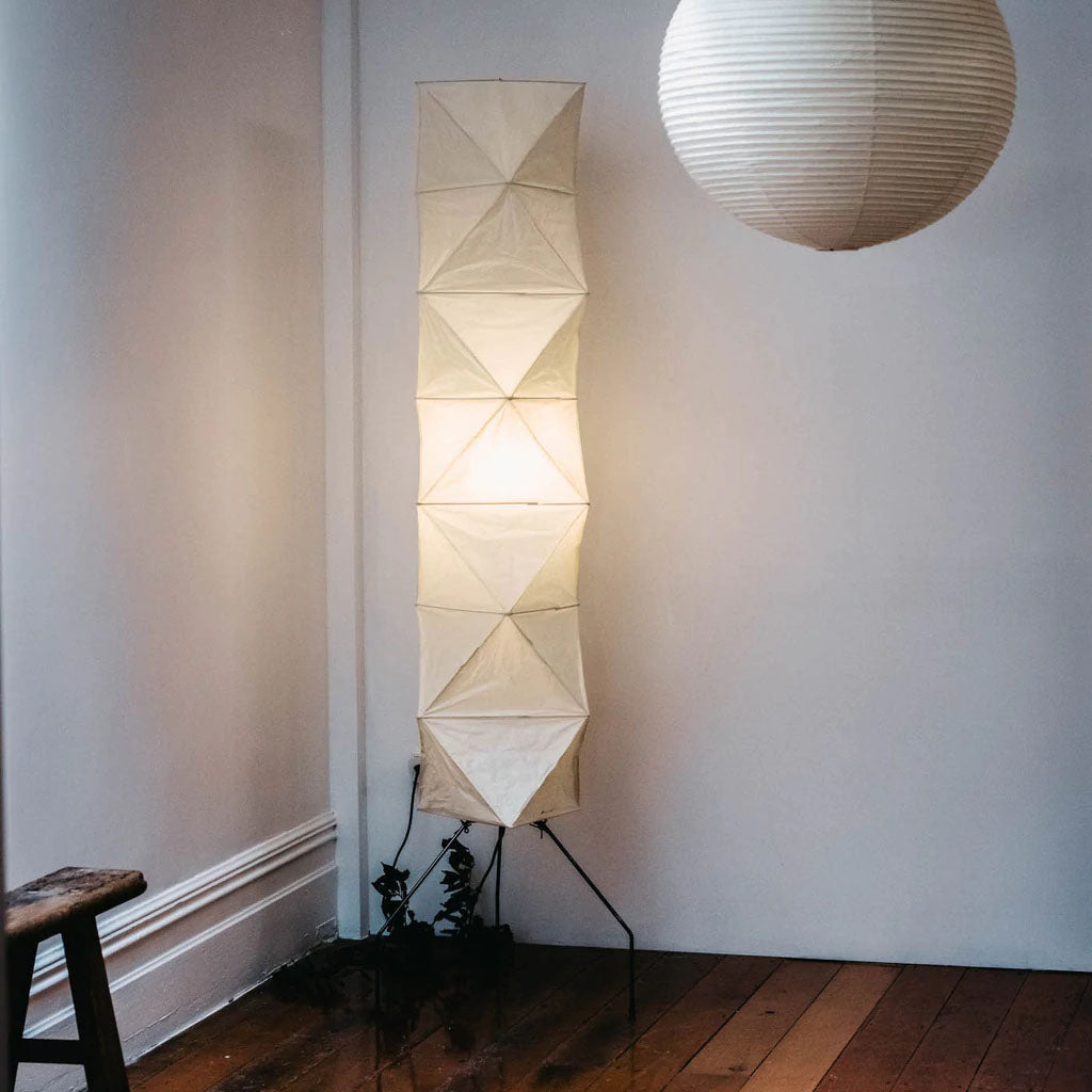 Rice Paper | Floor Lamp, Japanese Paper Lantern Standing Lamp, Japandi Floor Light for Living Room