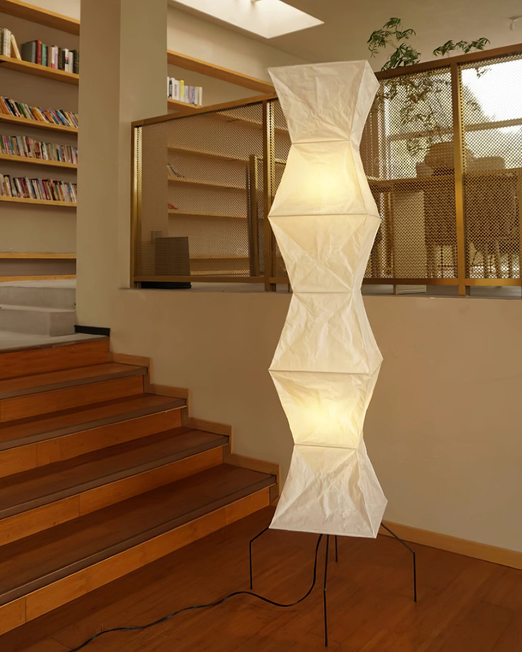 Rice Paper | Floor Lamp, Japanese Paper Lantern Standing Lamp, Japandi Floor Light for Living Room