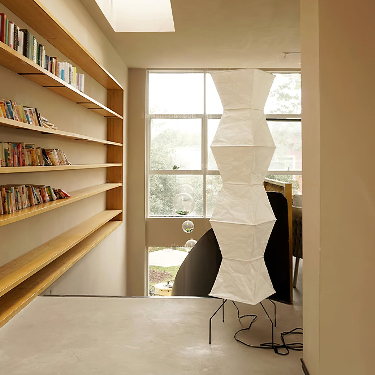 Rice Paper | Floor Lamp, Japanese Paper Lantern Standing Lamp, Japandi Floor Light for Living Room