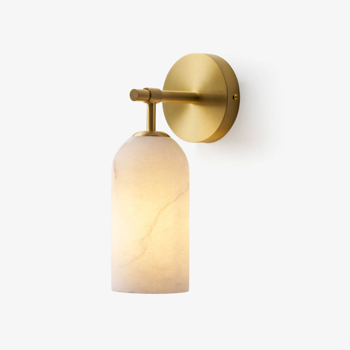 Corinth | Alabaster Wall Sconce, Cylinder Stone Wall Light in Gold, Bronze or Nickel