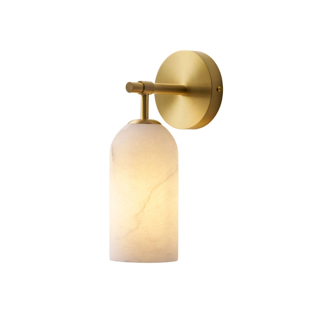 Corinth | Alabaster Wall Sconce, Cylinder Stone Wall Light in Gold, Bronze or Nickel