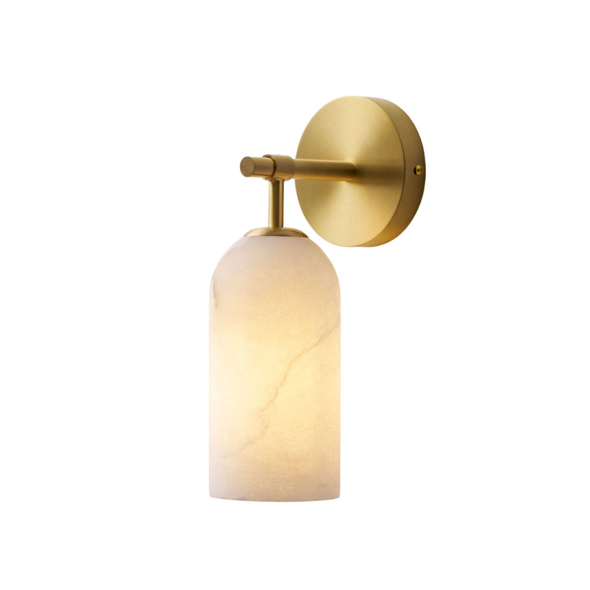Corinth | Alabaster Wall Sconce, Cylinder Stone Wall Light in Gold, Bronze or Nickel