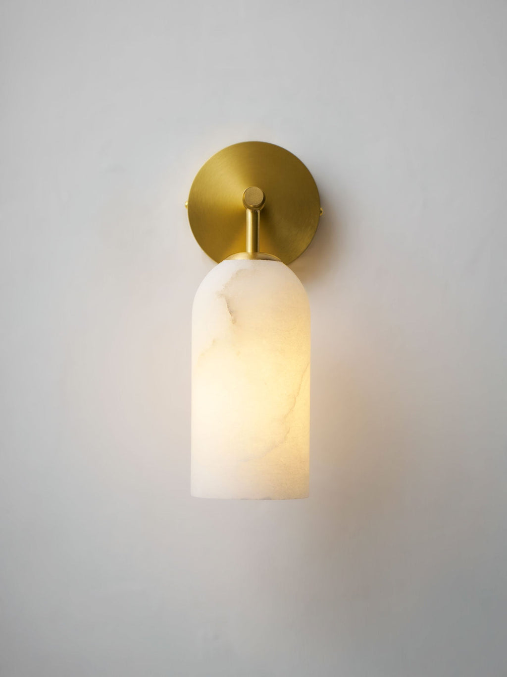 Corinth | Alabaster Wall Sconce, Cylinder Stone Wall Light in Gold, Bronze or Nickel