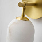 Corinth | Alabaster Wall Sconce, Cylinder Stone Wall Light in Gold, Bronze or Nickel