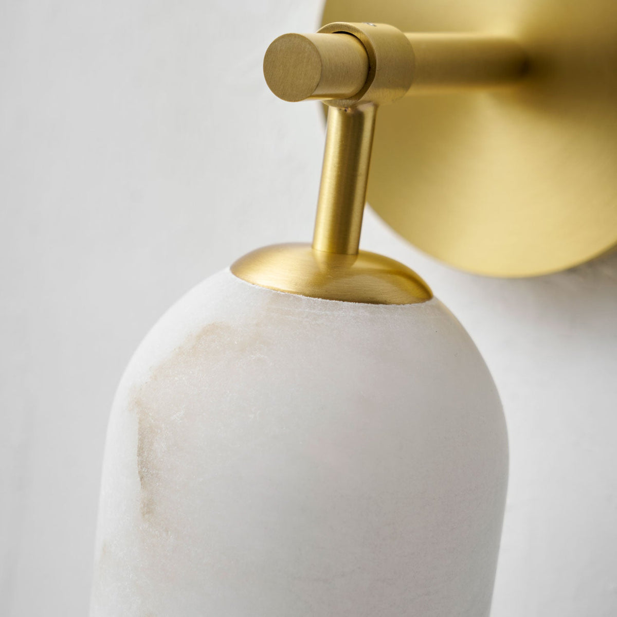 Corinth | Alabaster Wall Sconce, Cylinder Stone Wall Light in Gold, Bronze or Nickel