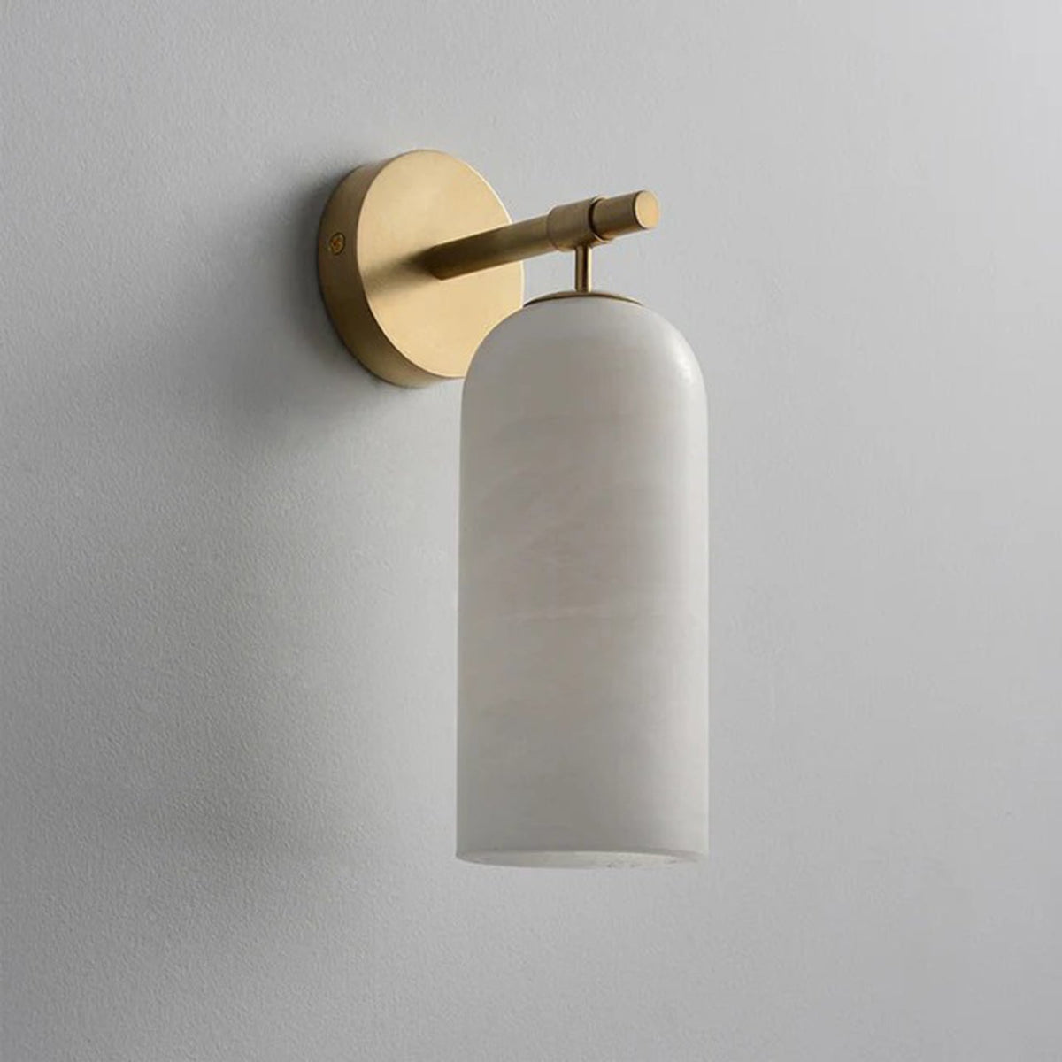 Corinth | Alabaster Wall Sconce, Cylinder Stone Wall Light in Gold, Bronze or Nickel