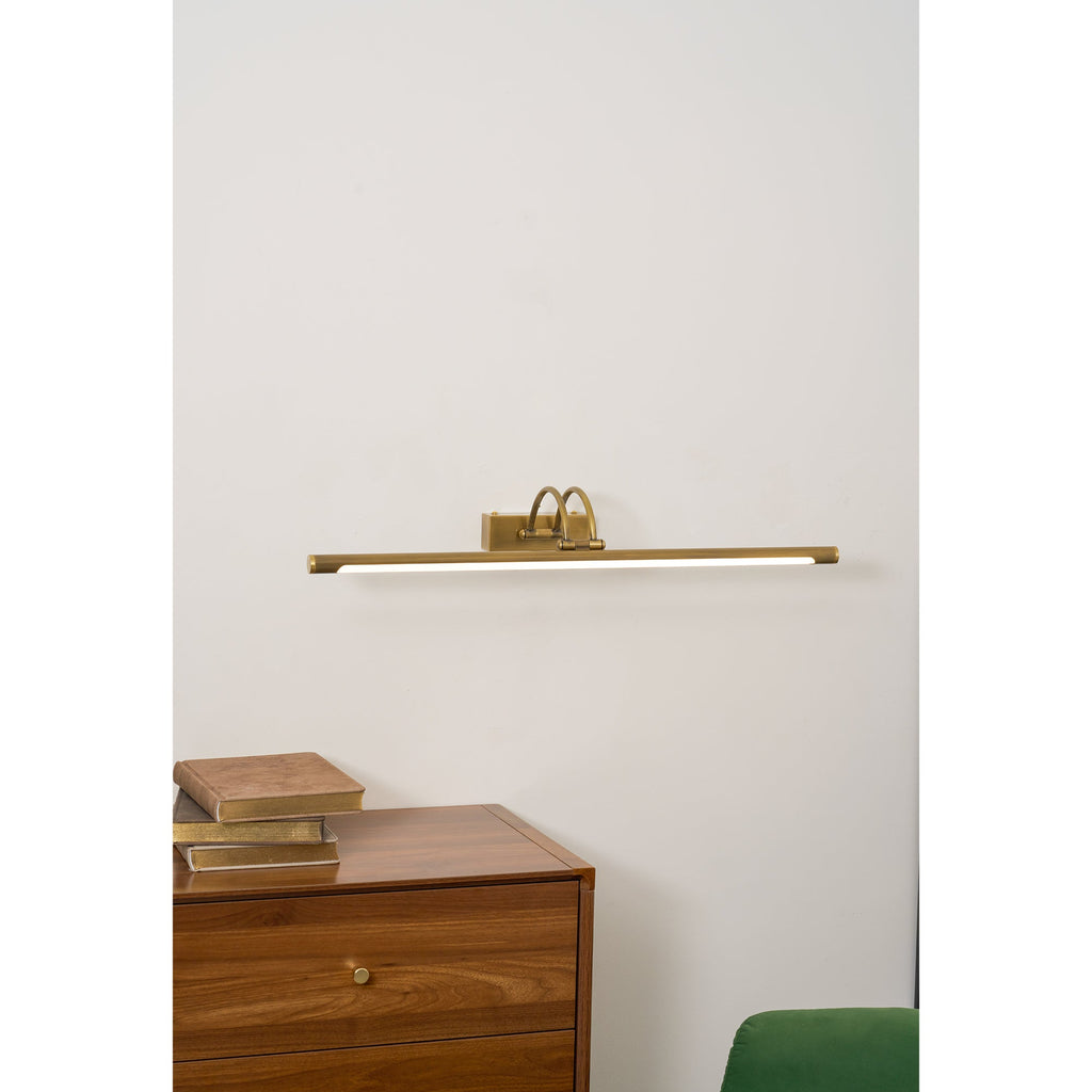 Easel | Rechargeable LED Picture Light with Remote, Brass
