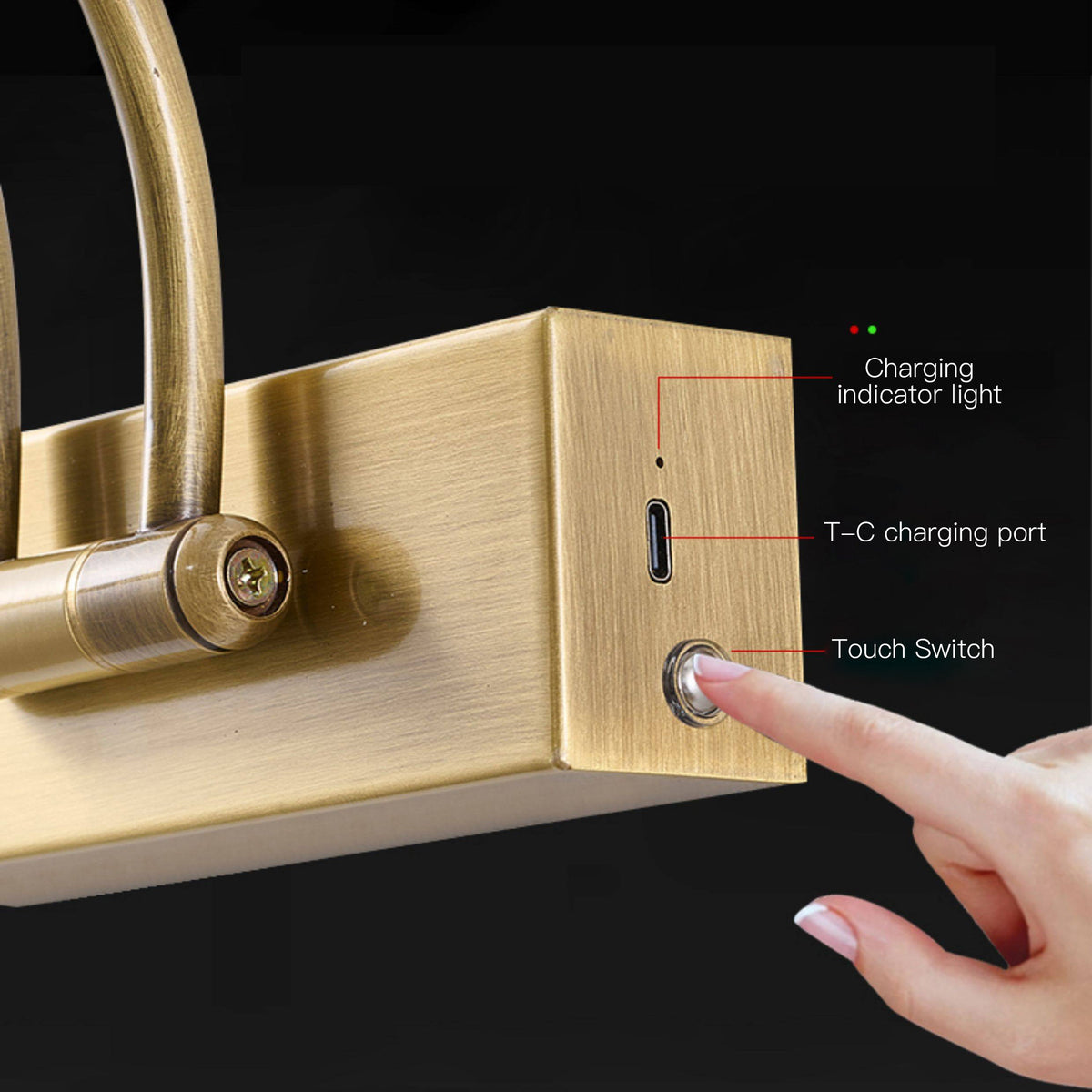 Easel | Rechargeable LED Picture Light with Remote, Brass