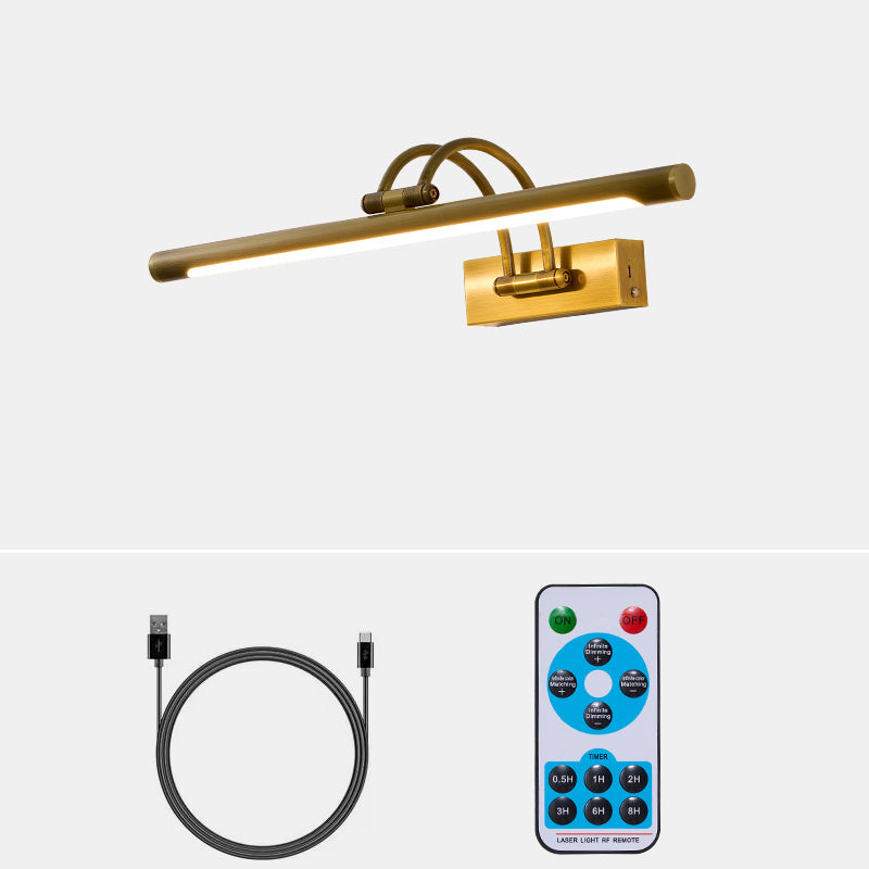 Easel | Rechargeable LED Picture Light with Remote, Brass