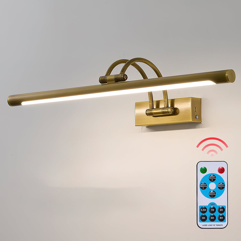 Easel | Rechargeable LED Picture Light with Remote, Brass