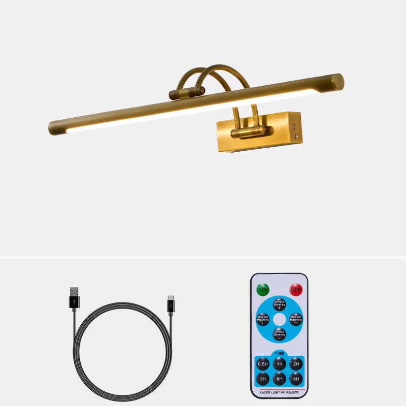Easel | Rechargeable LED Picture Light with Remote, Brass