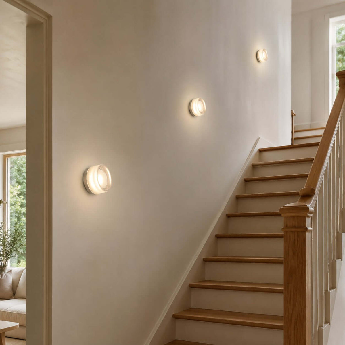 Lens | Glass Wall Sconce, Modern Vanity Wall Light in White, Amber, Smoke or Green