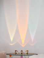 Ova | Crystal Glass Table Lamp, Oval Stone LED Accent Lamp, Sunset Projection Light for Bedroom