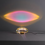 Ova | Crystal Glass Table Lamp, Oval Stone LED Accent Lamp, Sunset Projection Light for Bedroom