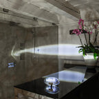 Ova | Crystal Glass Table Lamp, Oval Stone LED Accent Lamp, Sunset Projection Light for Bedroom